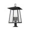 Z-Lite Rainer 6 Light Outdoor Pier Mounted Fixture, 17.5in. W x 33.5in. H, Black 5015PHXXLR-533PM-BK - alternate 7